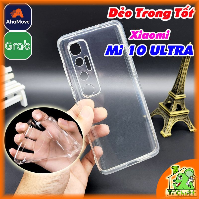 Ốp lưng Xiaomi Mi 10 ULTRA Silicon Loại Tốt Dẻo Trong Suốt