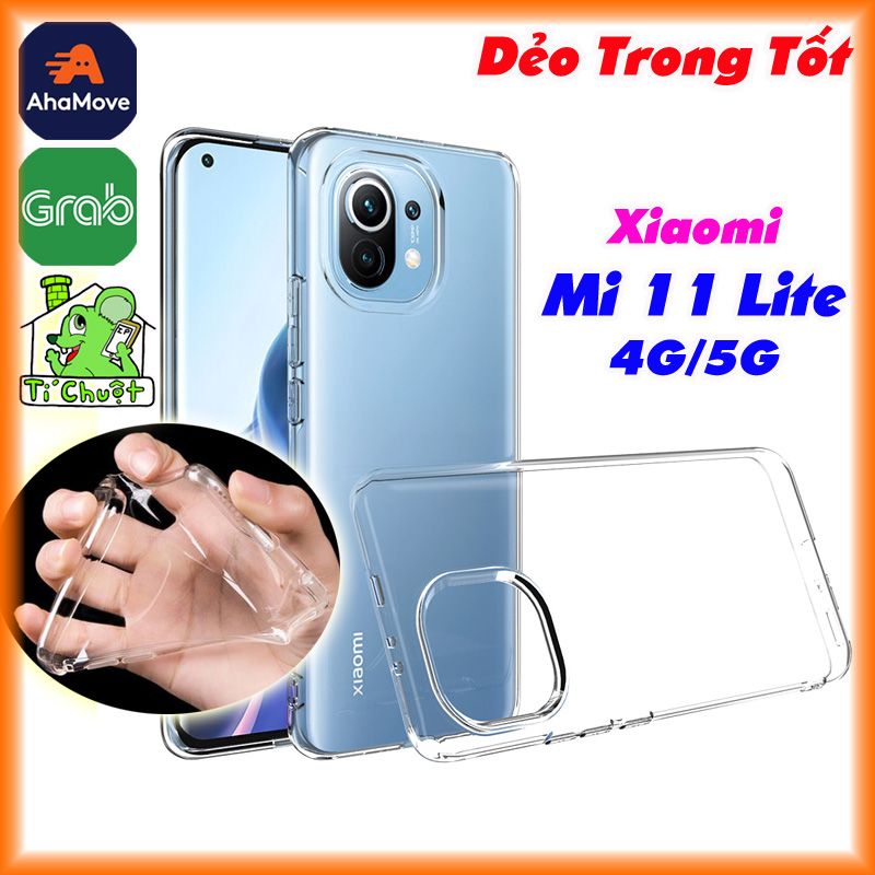 Ốp lưng Xiaomi Mi 11 Lite 4G/5G Silicon Loại Tốt Dẻo Trong Suốt