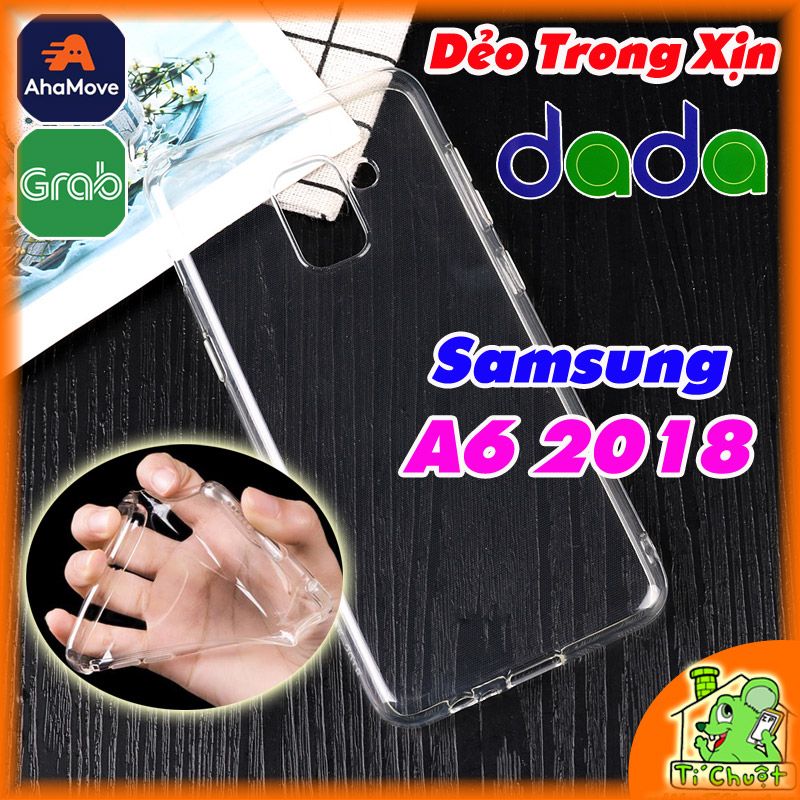 Ốp lưng Samsung A6 2018 Dada Dẻo trong suốt