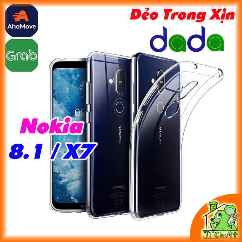 Ốp lưng Nokia 8.1/ X7 Dẻo Trong Suốt Chính Hãng DADA