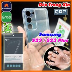 Ốp lưng Samsung S23/ S23 Plus Chính Hãng GOR Silicon Dẻo Trong Suốt