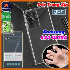 Ốp lưng Samsung S23 Ultra Chính Hãng GOR Silicon Dẻo Trong Suốt