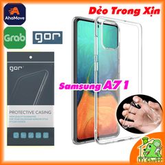 Ốp lưng Samsung A71 Chính Hãng GOR Silicon Dẻo Trong Suốt