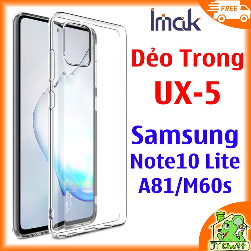 Ốp lưng Samsung Note 10 Lite A81 M60s iMak UX-5 Dẻo trong suốt