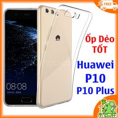 Ốp lưng Huawei P10/ P10 Plus Silicon Loại Tốt Dẻo trong suốt