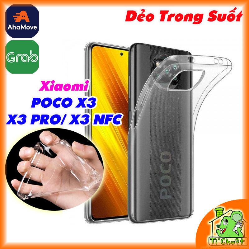 Ốp lưng Xiaomi POCO X3/ X3 NFC/ X3 PRO Silicon Dẻo Trong Suốt