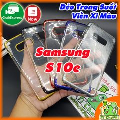 Ốp lưng Samsung S10e Dẻo Trong Suốt Viền Xi Màu