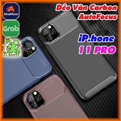 Ốp Lưng iPhone 11 PRO AutoFocus Vân 3D Carbon Chống Sốc