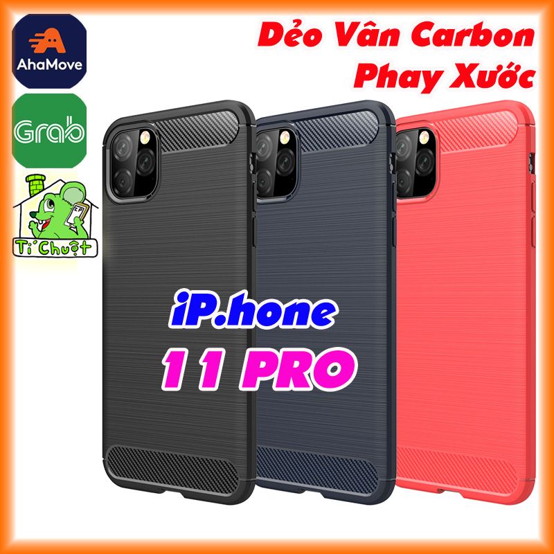 Ốp Lưng iPhone 11 PRO Dẻo Carbon Phay Xước Chống Sốc