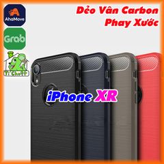 Ốp Lưng iPhone XR Dẻo Carbon Phay Xước Chống Sốc