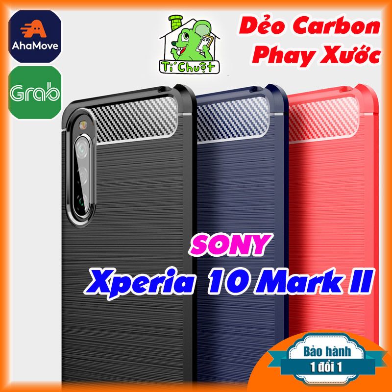 Ốp Lưng SONY XPERIA 10 Mark II Dẻo Carbon Phay Xước Chống Sốc