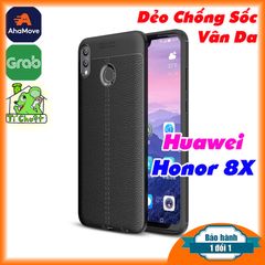 Ốp Lưng Huawei Honor 8X Dẻo Vân Giả Da Sọc Chỉ AutoFocus