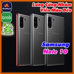 Ốp Lưng Samsung Note 10 Cứng Nhám Viền Màu Dẻo Chống Sốc