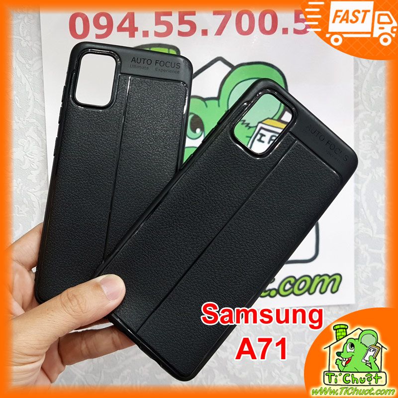 Ốp Lưng Samsung A71 Dẻo Vân Giả Da Loại Thường