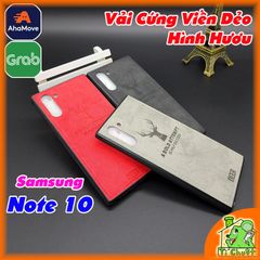 Ốp Lưng Samsung Note 10 Vải Jean Hình Sừng Hươu Vintage