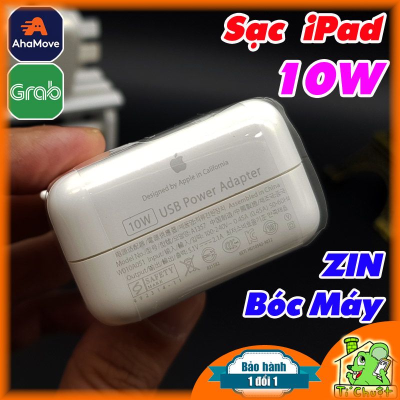 Sạc iPad 10W ZIN Chính Hãng Theo Máy iPad 9.7, Air 2, Mini 5