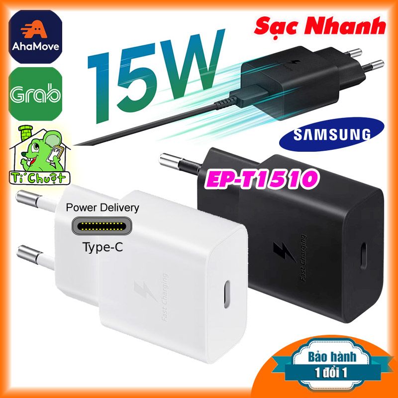 Sạc Nhanh Samsung 15W EP- T1510 Chuẩn PD Type-C ZIN Chính Hãng