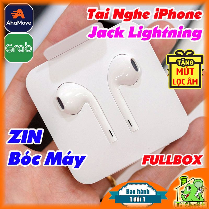Tai nghe Apple EarPods Jack Lightning iPhone 7/ 8/ XS Max/ 11 Pro ZIN Chính Hãng