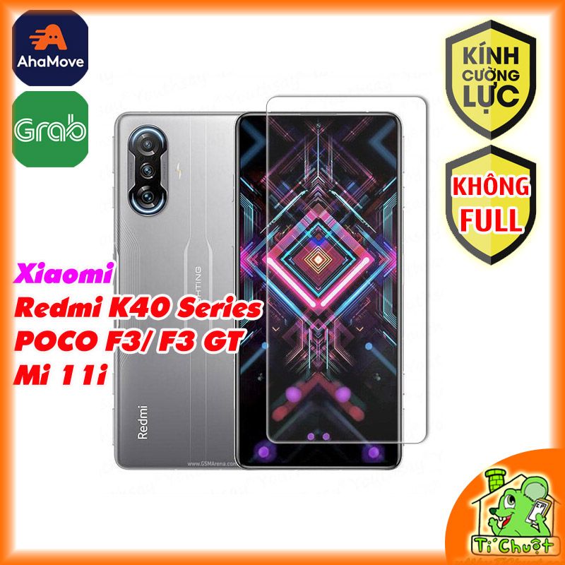 Kính CL Xiaomi Mi 11i/ Poco F3/ F3 GT- Redmi K40/ K40 Gaming- Không FULL, 9H-0.26mm