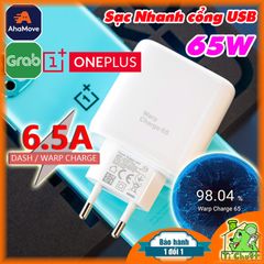 Sạc Nhanh Warp Charge 65W CỔNG USB OnePlus 9RT/ NORD 2 / CE 2 5G ZIN Chính Hãng