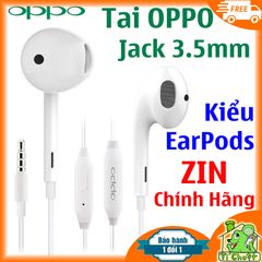 Tai Nghe OPPO Reno, F11, A91... ZIN Chính Hãng jack 3.5mm (dạng Half-inear)