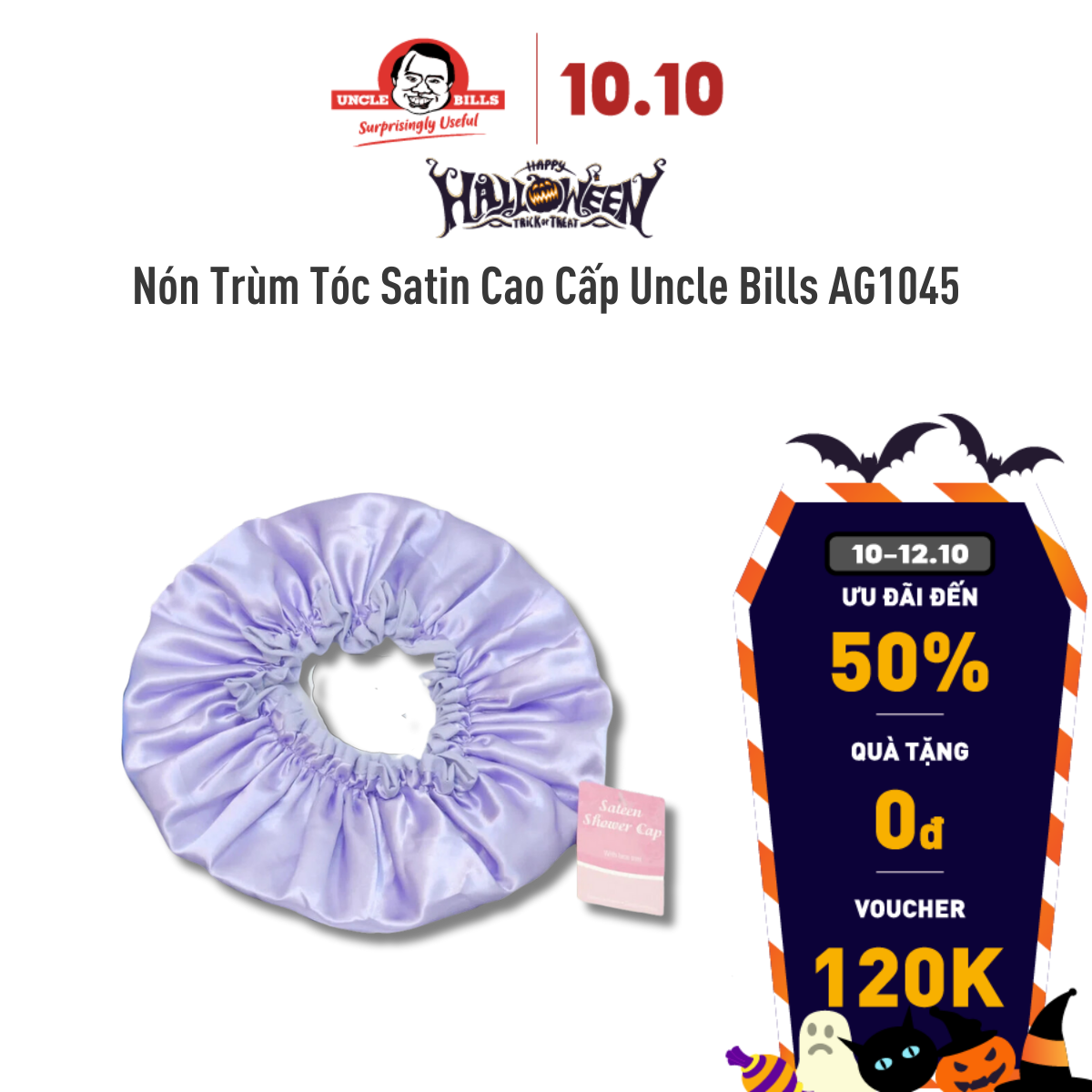 Nón Trùm Tóc Satin Cao Cấp Uncle Bills AG1045