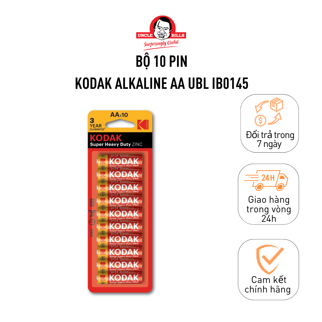 Pin Kodak AA Bộ 10 Pin Uncle Bills IB0145