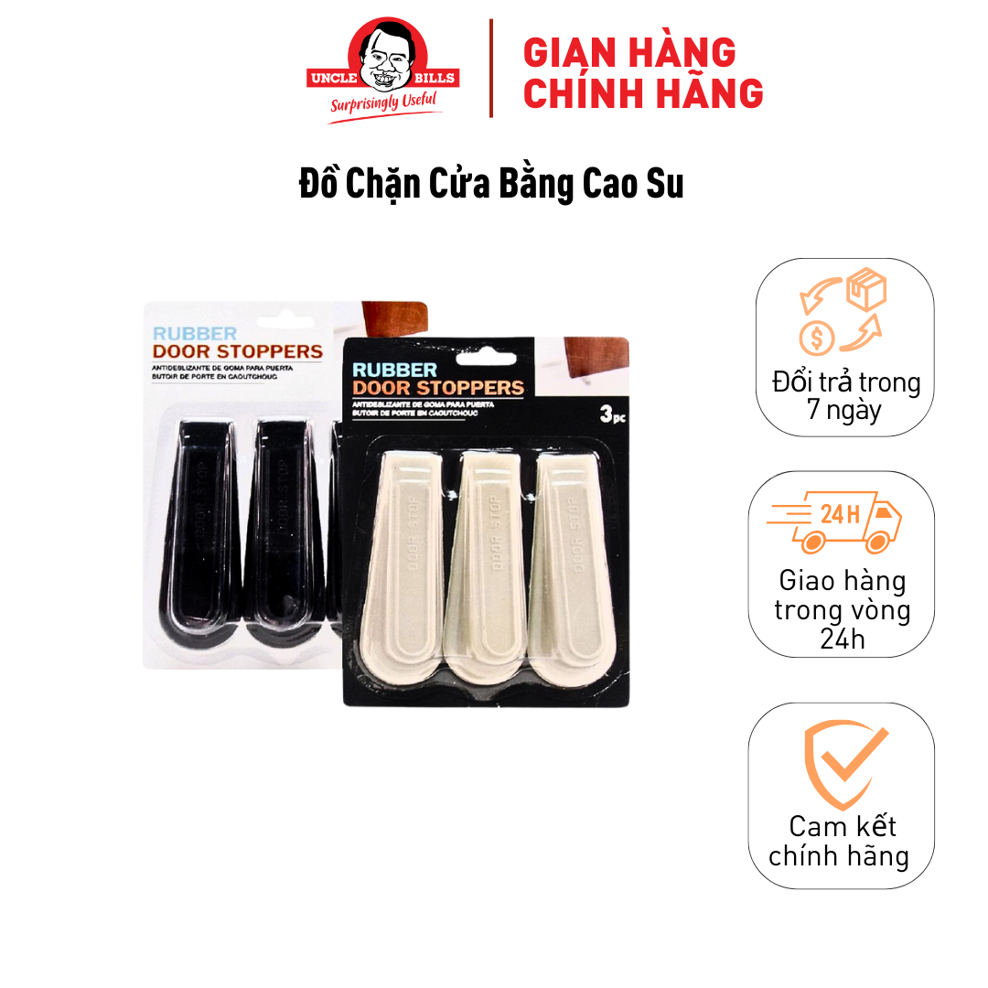 Đồ chặn Cửa Bằng Cao Su (3 Cái/Bộ) Uncle Bills BH0003