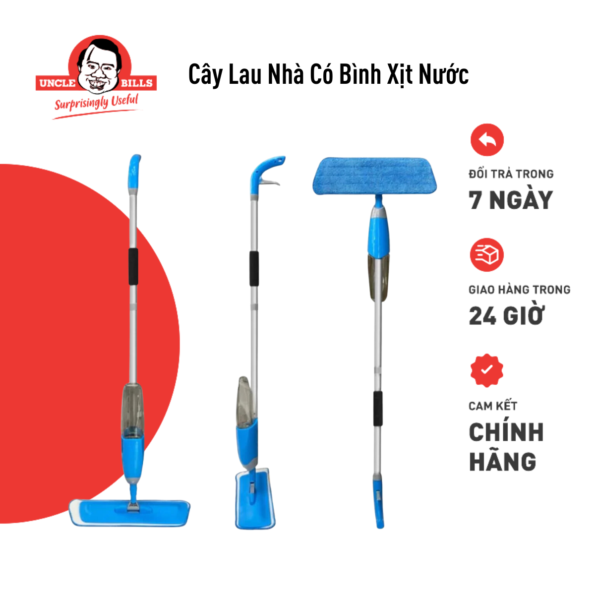 Cây Lau Nhà Có Bình Xịt Nước Uncle Bills BB0180