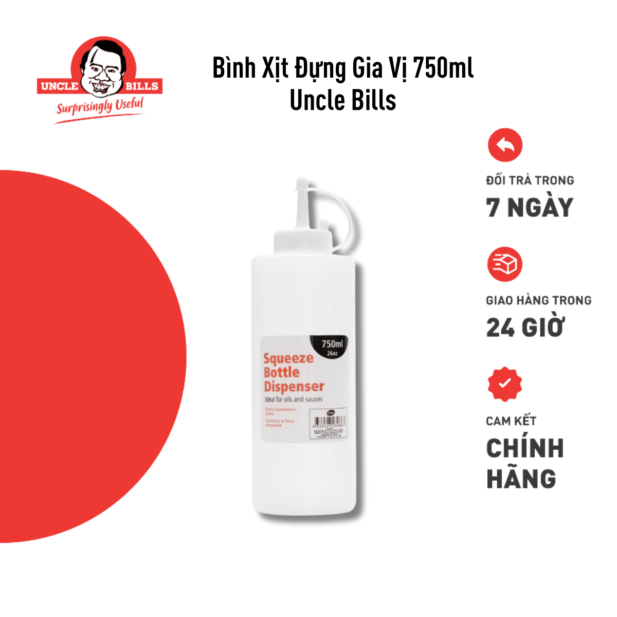 Bình Xịt Đựng Gia Vị 750ml Uncle Bills KA0287