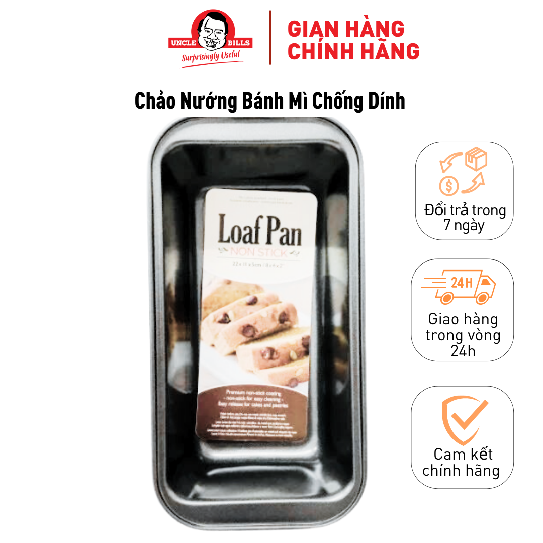 Khuôn nướng bánh mì chống dính 25 x 13cm Uncle Bills KC0023