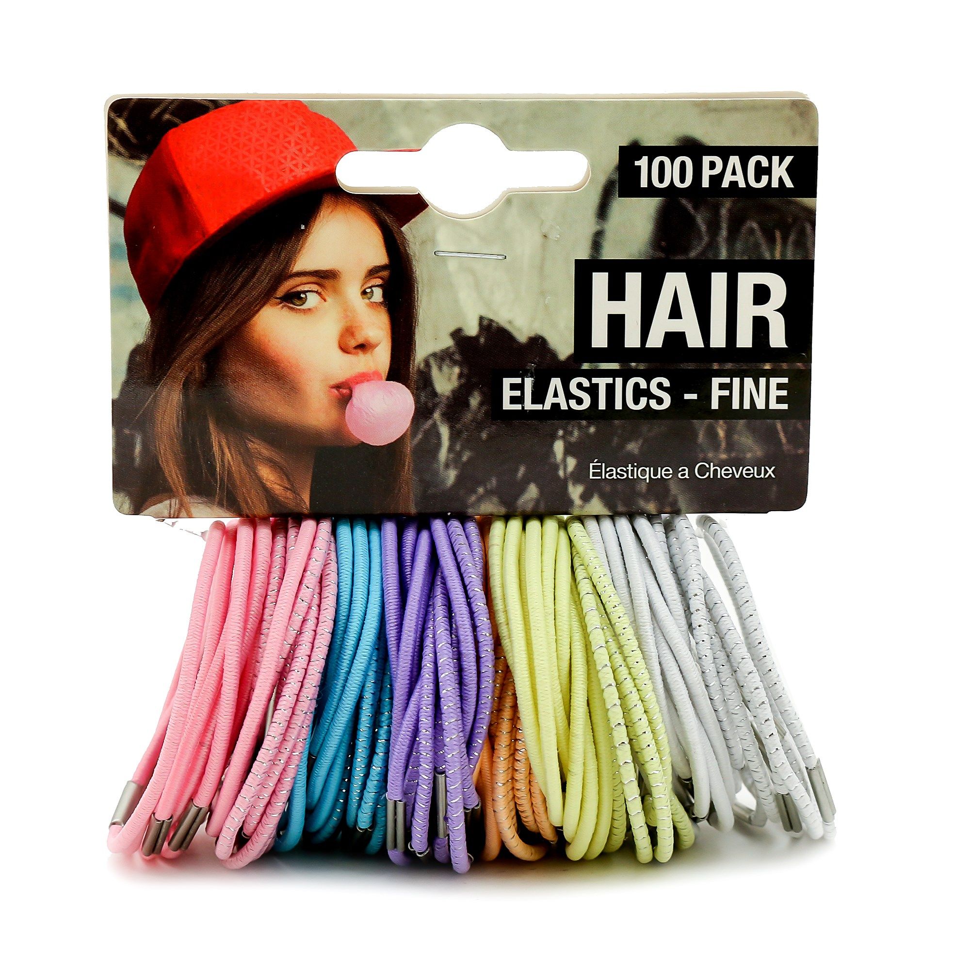 Hair Elastic 100Pk 3Asst