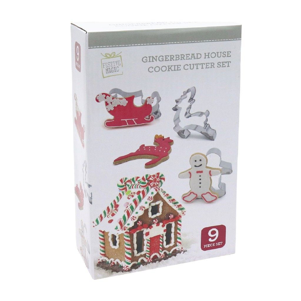 Khuôn Cắt Bánh Quy Hình Gingerbread Bộ 9 Cái UBL XB4465 Trang Trí Giáng Sinh