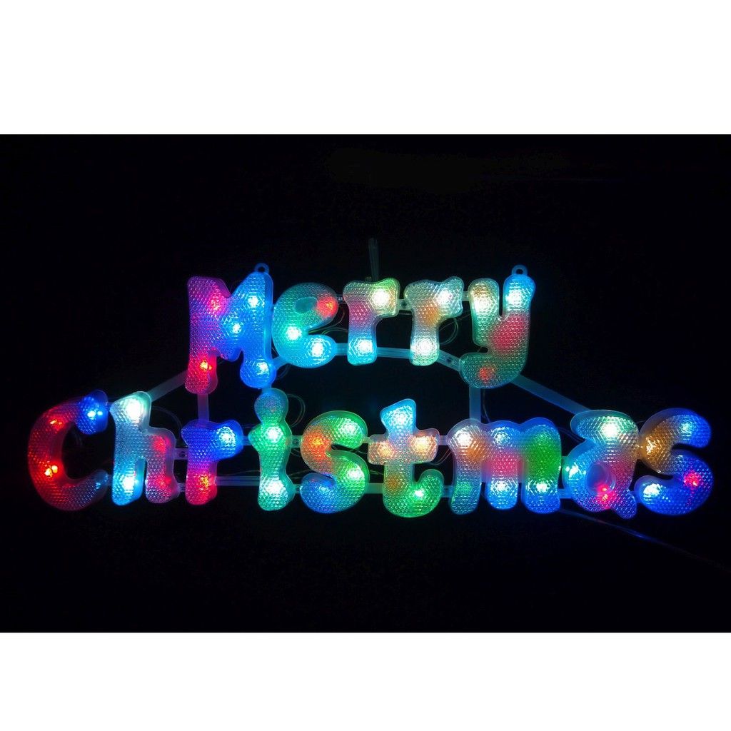 Bảng trang trí gắn 50 đèn LED hình chữ Merry Christmas UBL XB1584 - Giao ngẫu nhiên