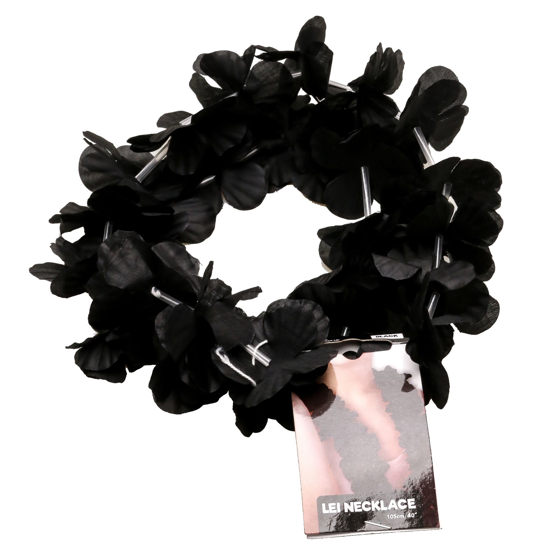 Flower Lei Necklace Black
