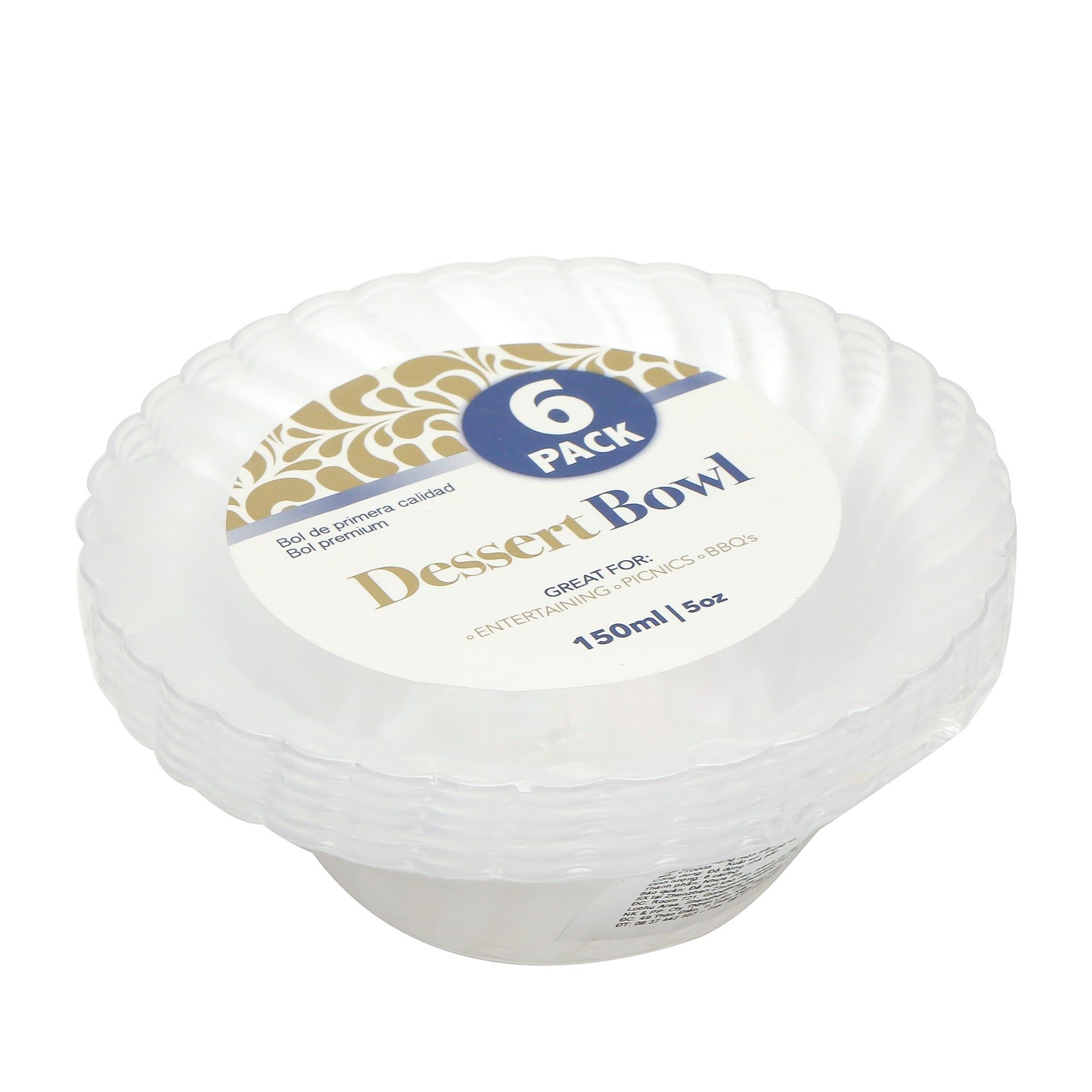 Dessert Bowl 150Ml Clear 6Pk