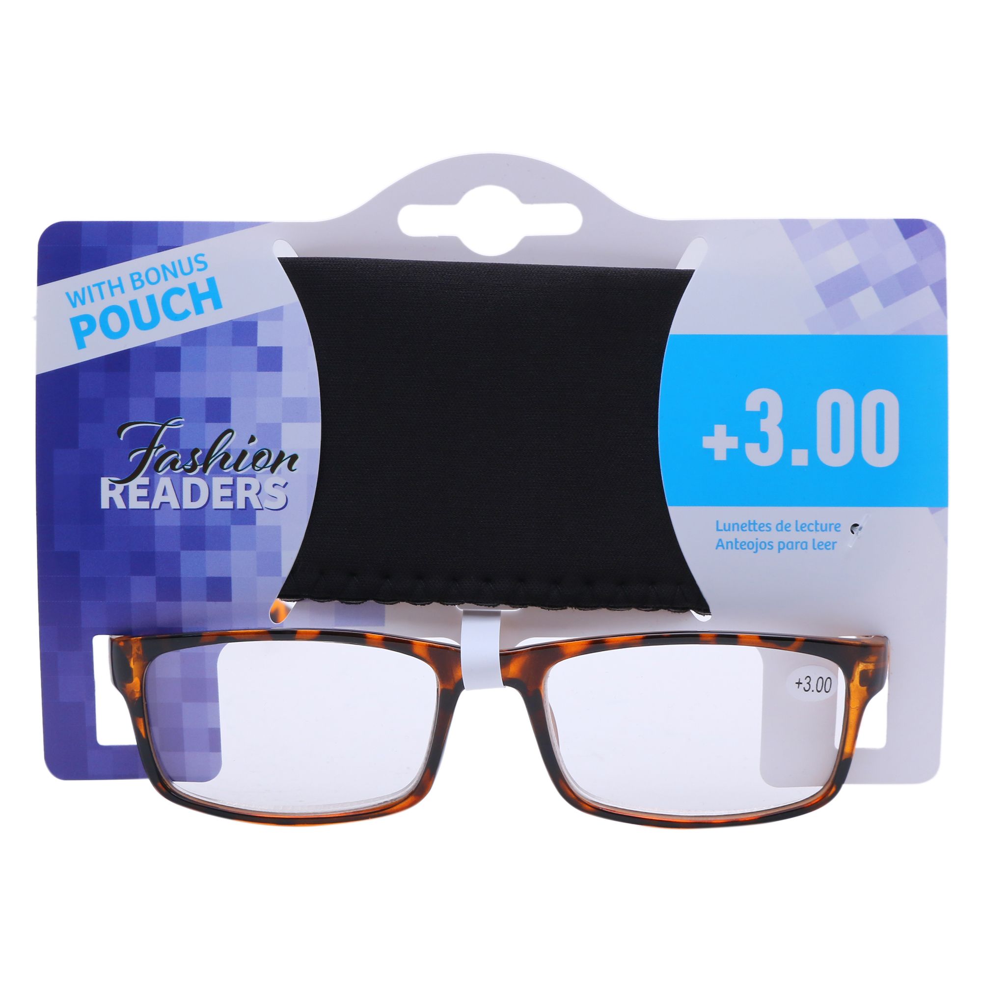 Reading Glasses W/Pouch +3.00
