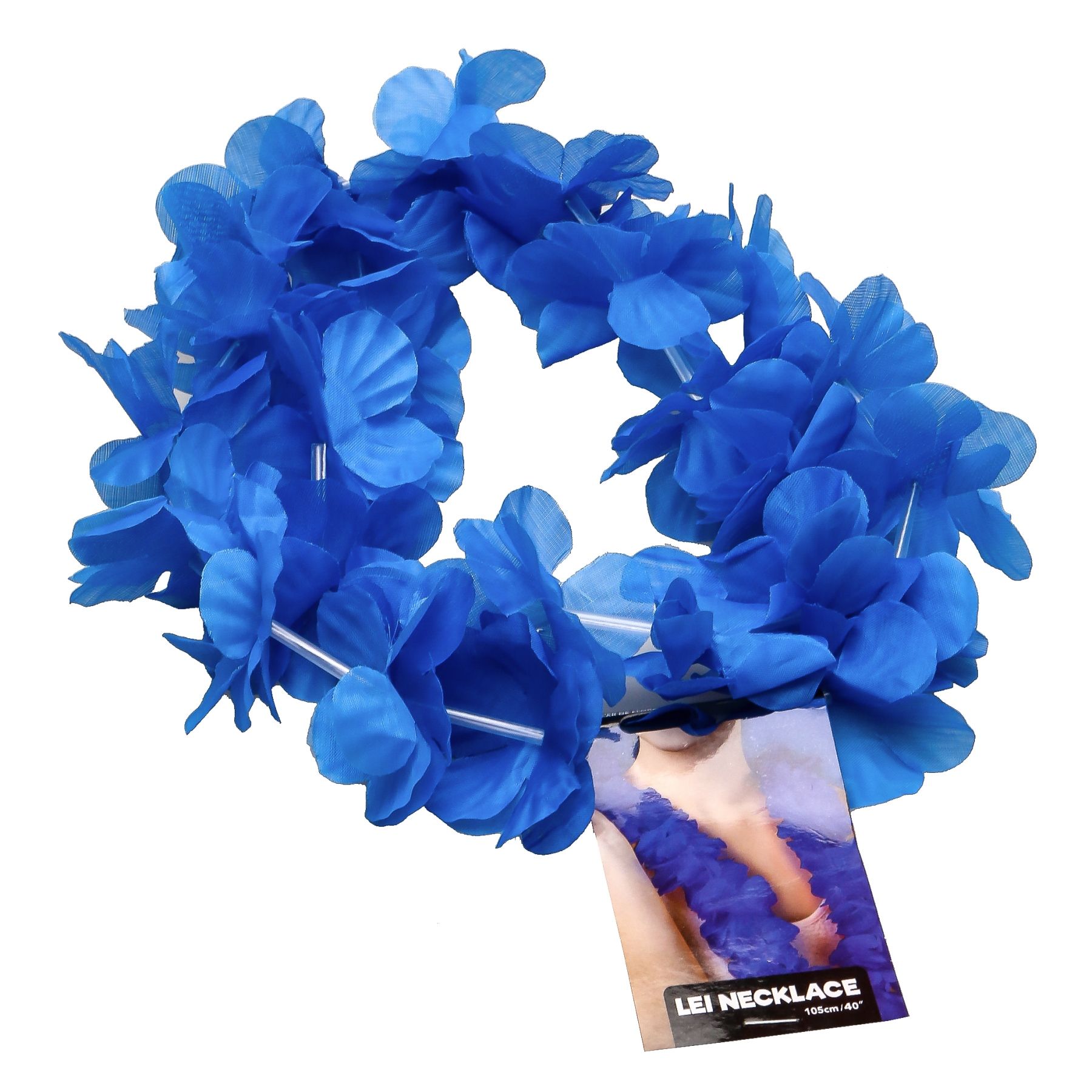 Flower Lei Necklace Blue