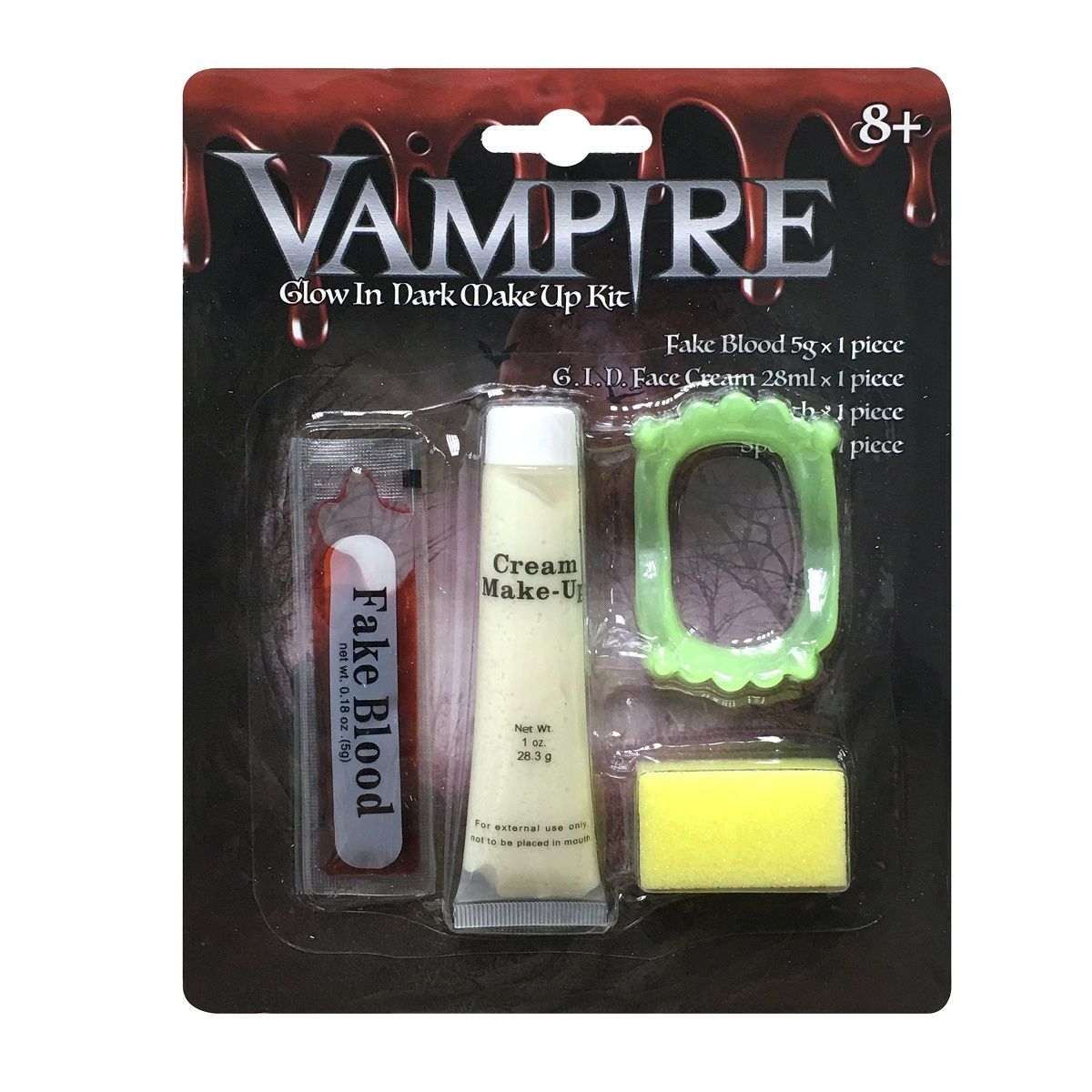 Bộ trang điểm/hóa trang phát sáng trong bóng tối Halloween Uncle Bills UH00467