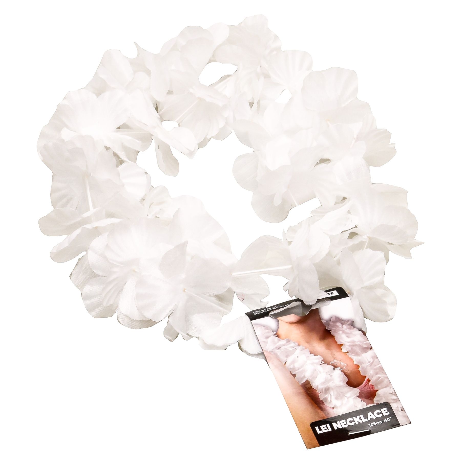 Flower Lei Necklace White