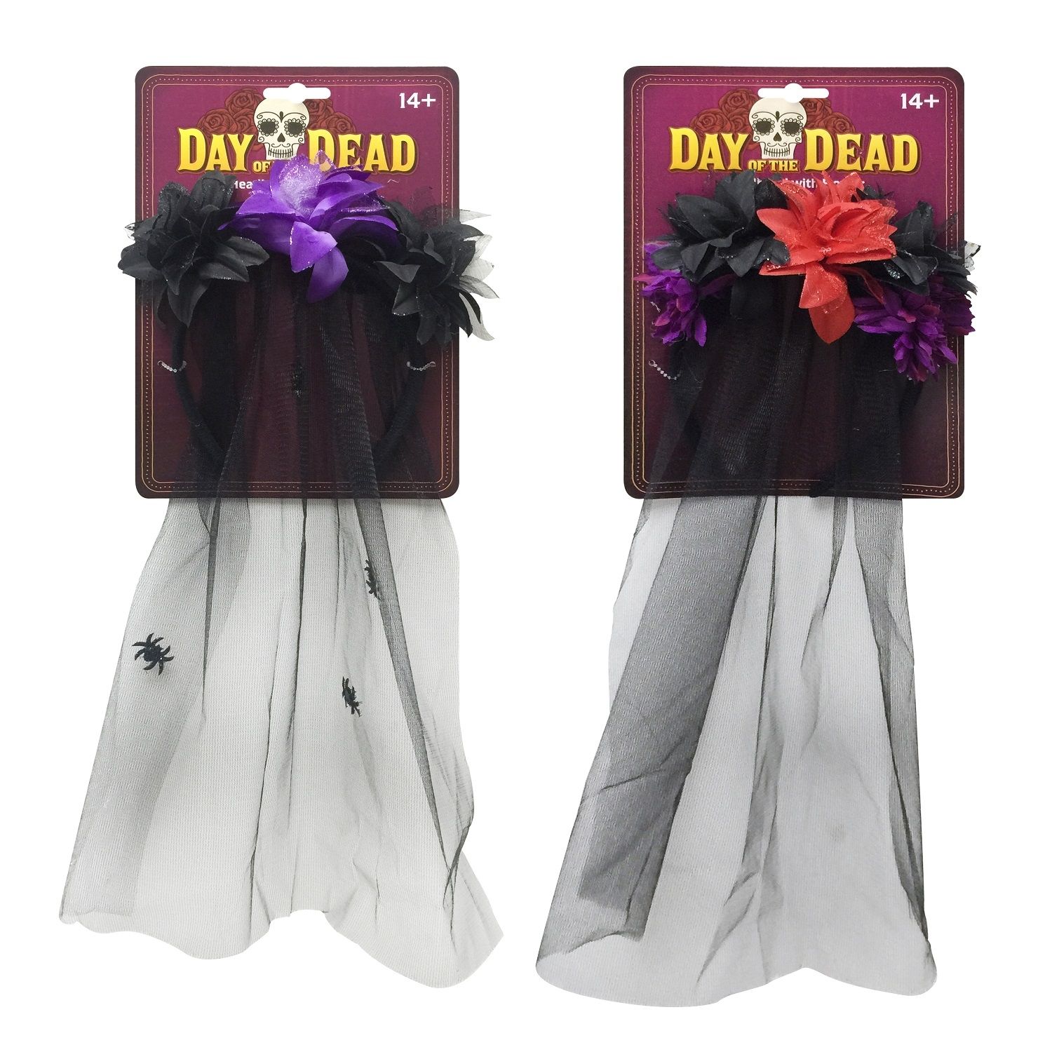 DAY OF THE DEAD DELUXE HEADBAND 2 ASSORTED