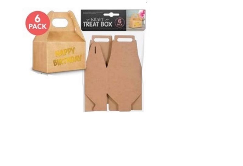 Kraft Mini Gable Treat Box 6Pk