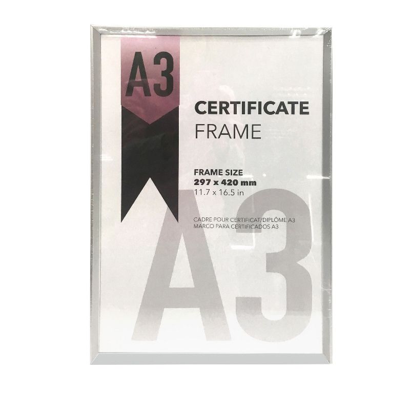 Certificate Frame A3 Silver