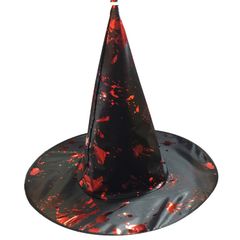 Nón chóp phù thủy đẫm máu 38 cm - màu đen Halloween Uncle Bills UH00629