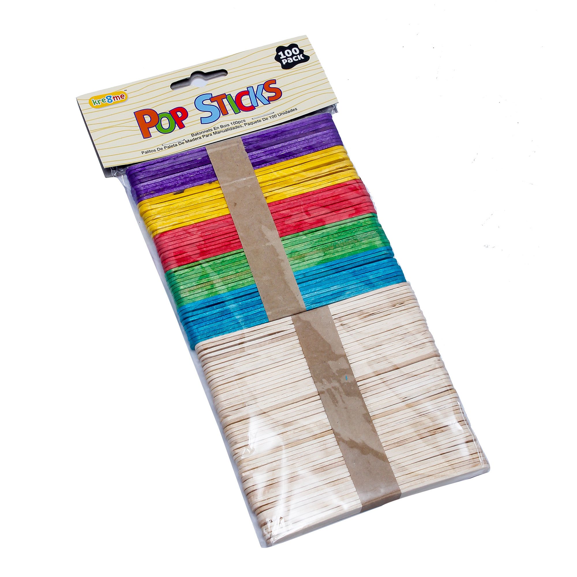 Craft Paddle Pop Sticks 100Pk