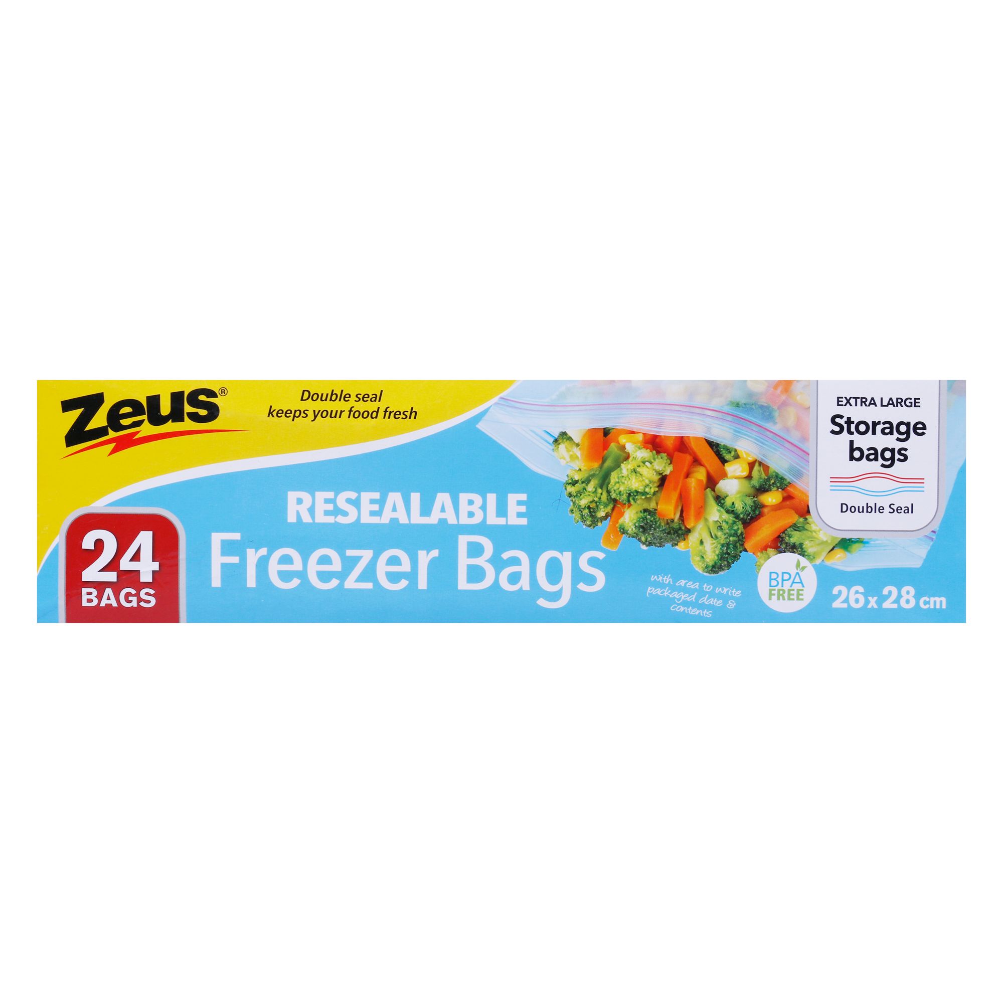 Freezer Dobule Zip Bags 24Pk