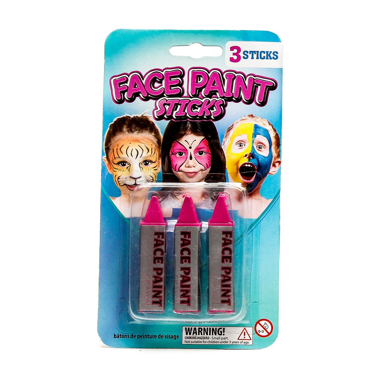 Party Face Paint Sticks 3Pk