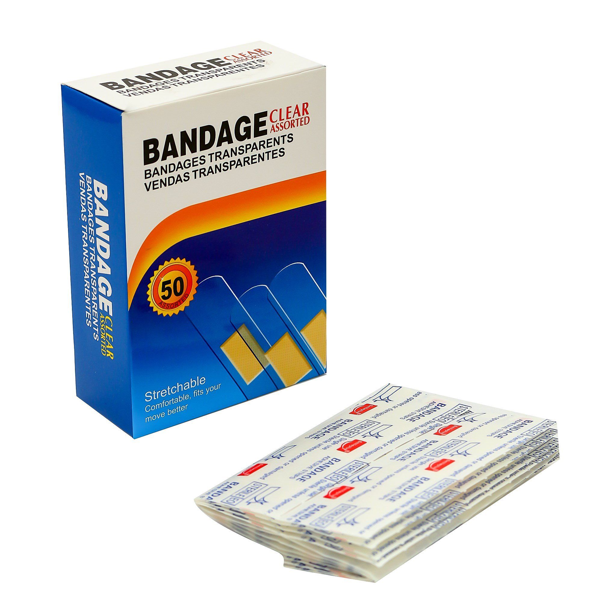 Bandages Clear 50Pk Mixed