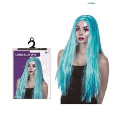 Tóc giả dài màu xanh Halloween Uncle Bills UH00587