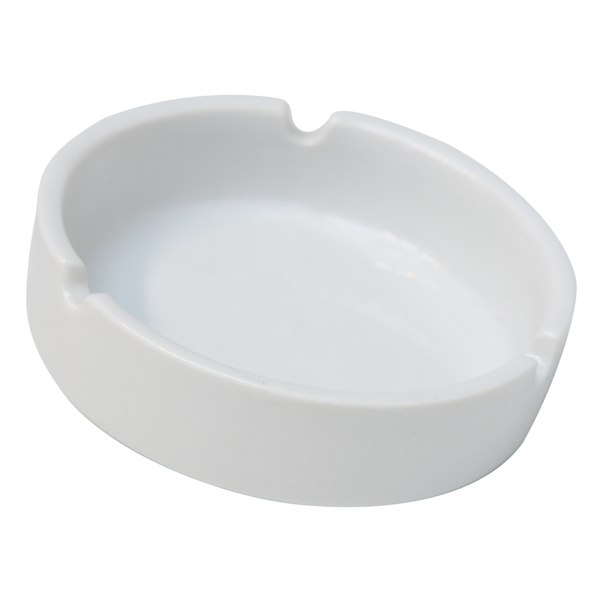 Ashtray White Porcelain 10Cm